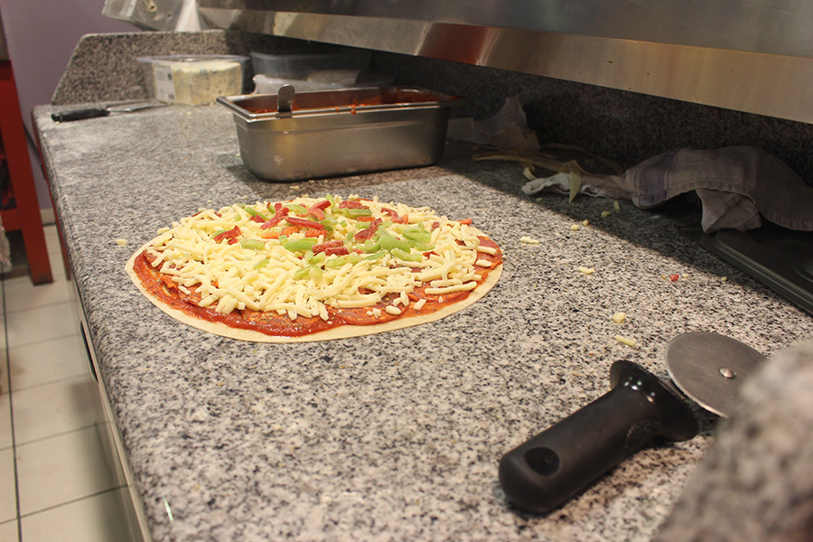 Pizza chorizo et poivrons Pizza chorizo et poivrons